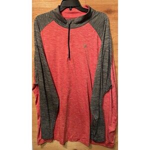 SB Tech Shirt Men’s Size 4X Red Black Long Sleeve Cool Play 1/4 Zip